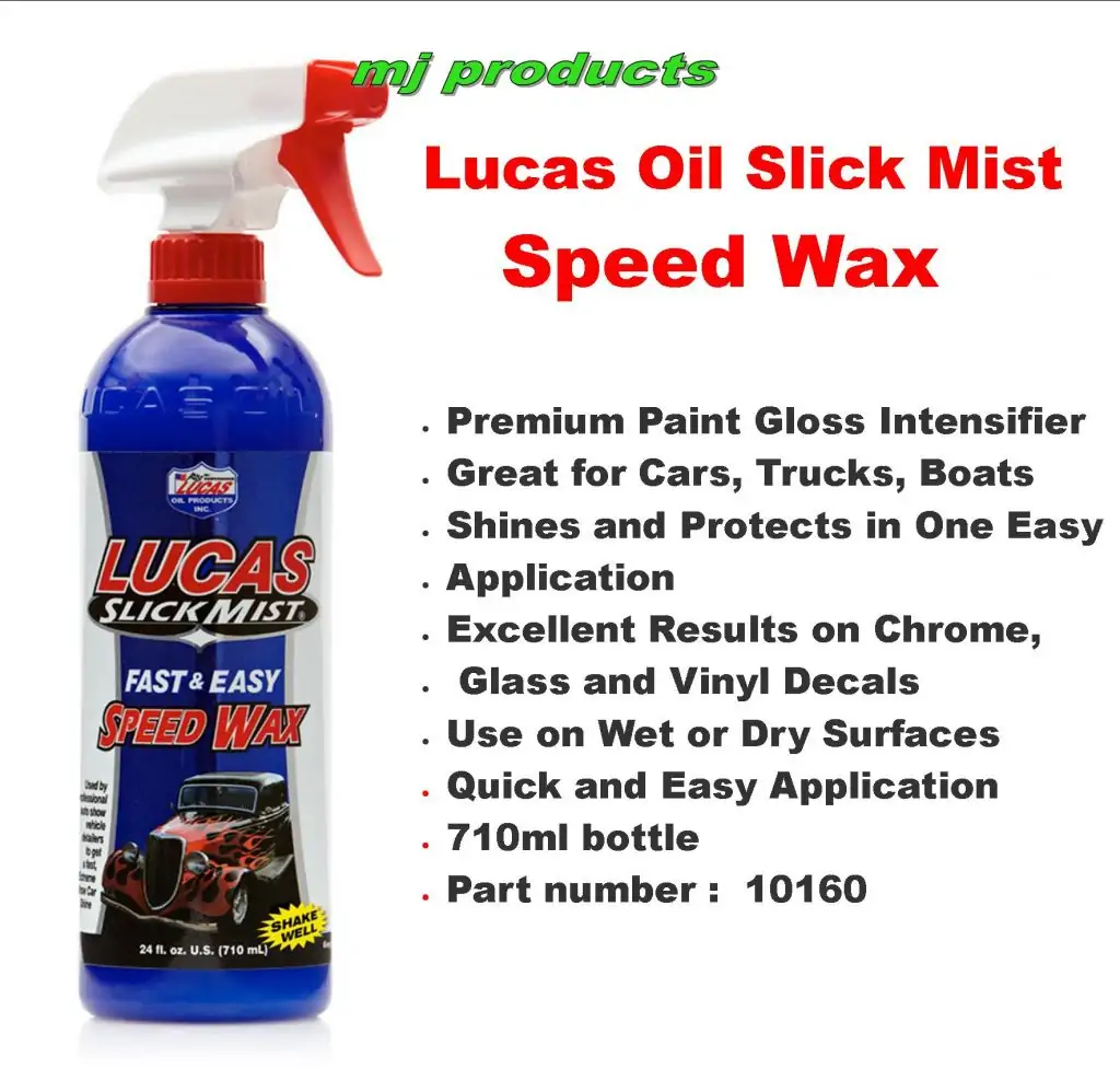Lucas, slick mist Speed Wax 710ml spray bottle, 10160, shines and