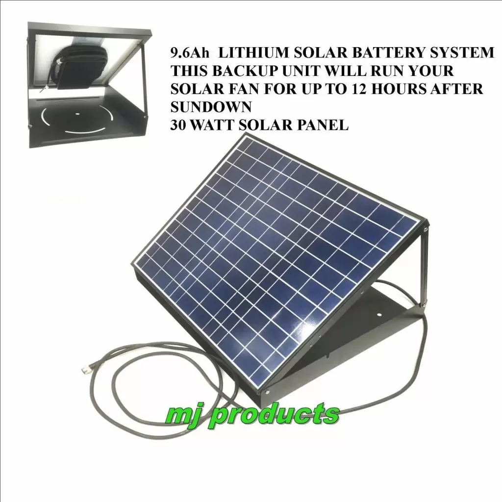 Sunvent SVT-224S - Solar Ventilation Fan - Stainless Steel w/ Battery